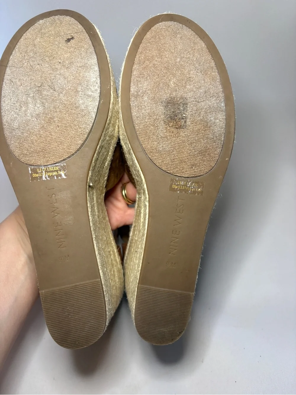 Nine West‎ Adell Espadrille Wedge Sandals Size 9.5